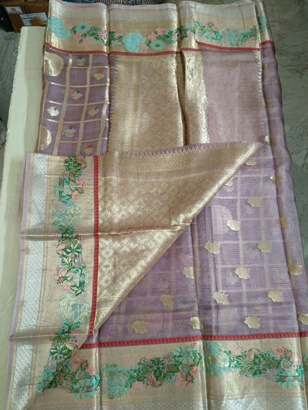 pure Handloom Silk Kota - lavender