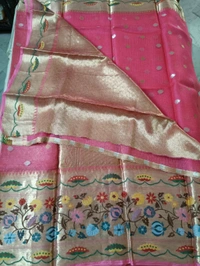 pure Handloom Silk Kota - watermelon red
