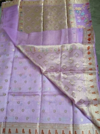 pure Handloom Silk Kota - Mauve