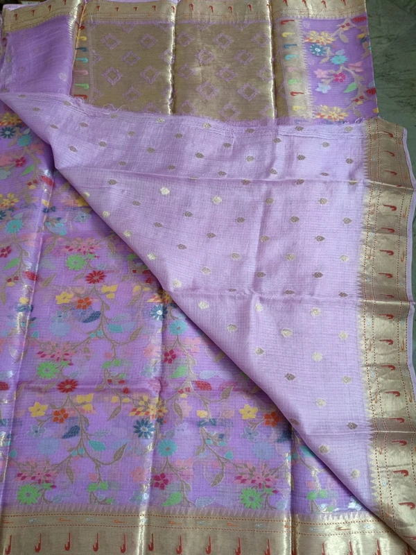 pure Handloom Silk Kota - Mauve