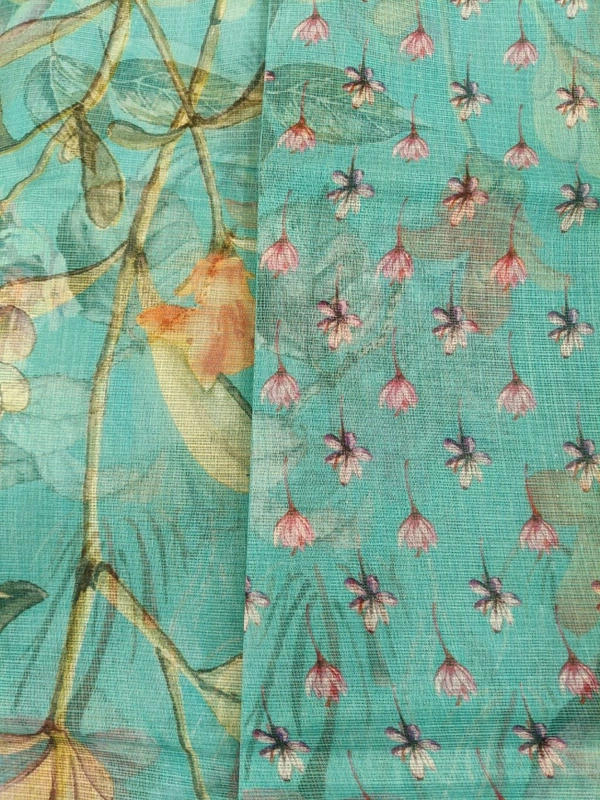 Puresilk Koka Digital - Fountain Blue