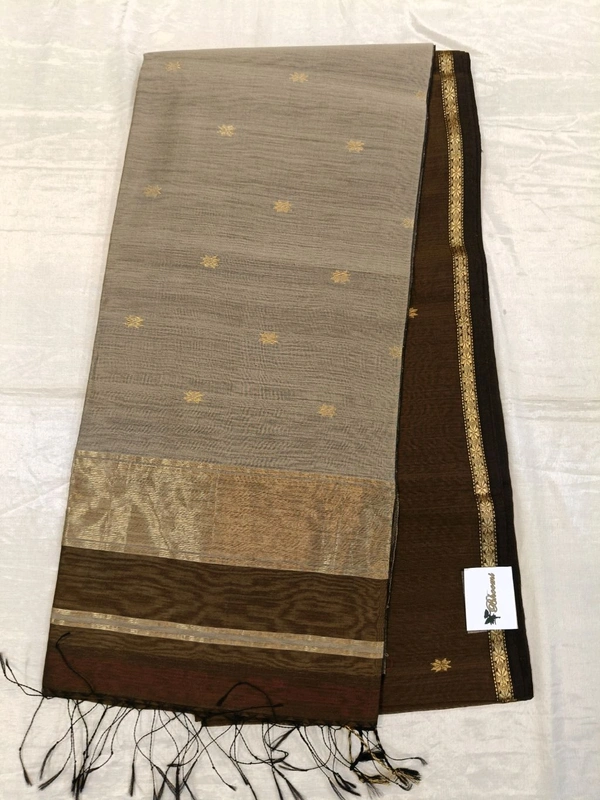 Pure Handloom Maheswari - Morocco Brown