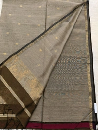 Pure Handloom Maheswari - Morocco Brown