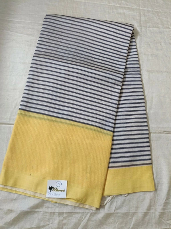 Pure Mangalagiri  - Yellow-3, 12 Days Dispatch Time-Saree No12