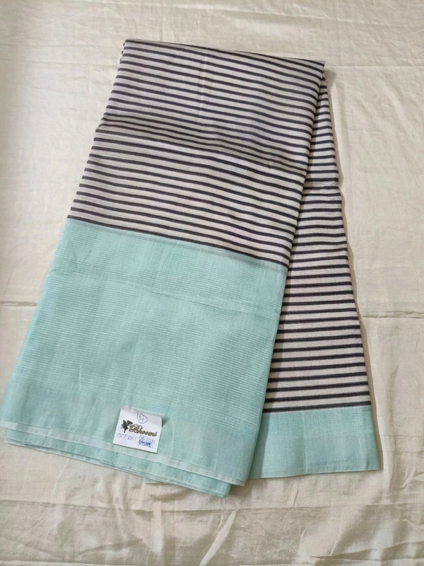 Pure Mangalagiri  - ocean green -4, 12 Days Dispatch Time-Saree No12