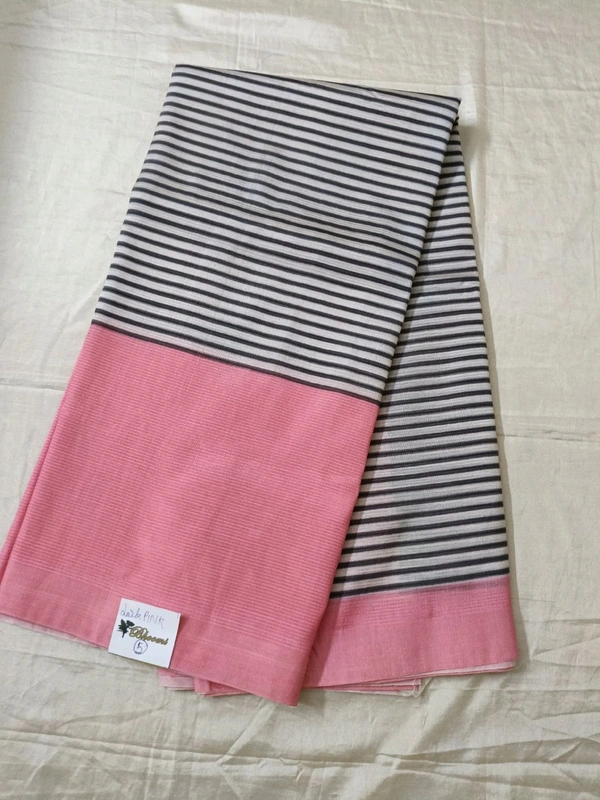 Pure Mangalagiri  - Dark pink -5, 12 Days Dispatch Time-Saree No12