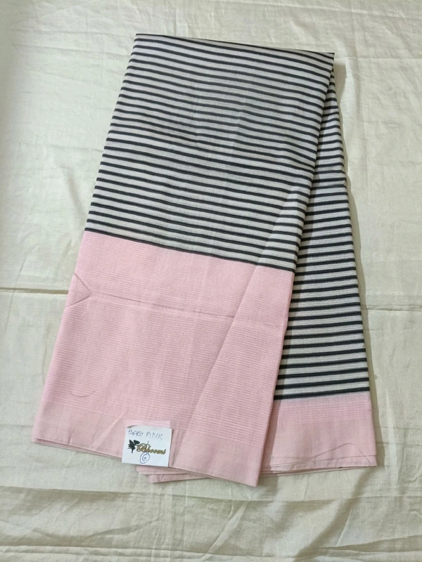 Pure Mangalagiri  - baby pink -6, 12 Days Dispatch Time-Saree No12
