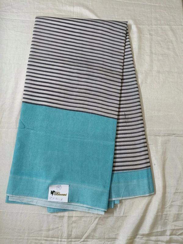 Pure Mangalagiri  - sea blue -15, 12 Days Dispatch Time-Saree No12