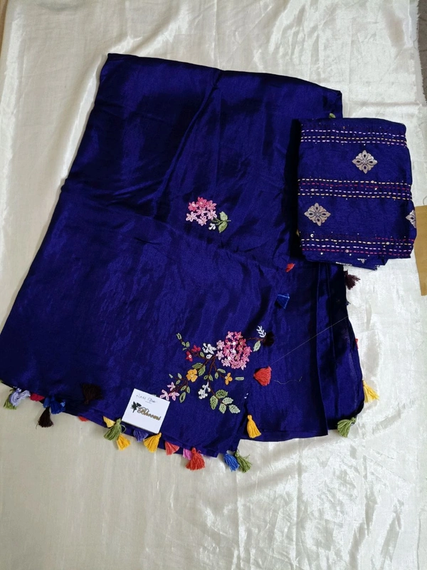 Pure Dola Handwork - Navy Blue