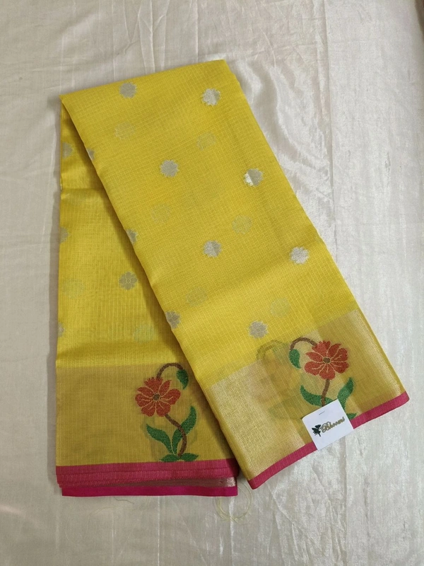 Silk Kota Meenakari - Yellow
