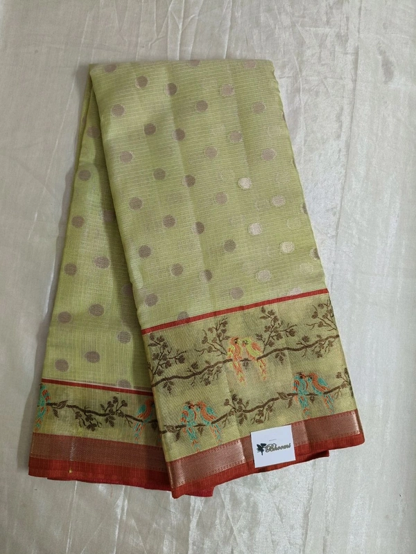 Silk Kota Saree - laser lemon