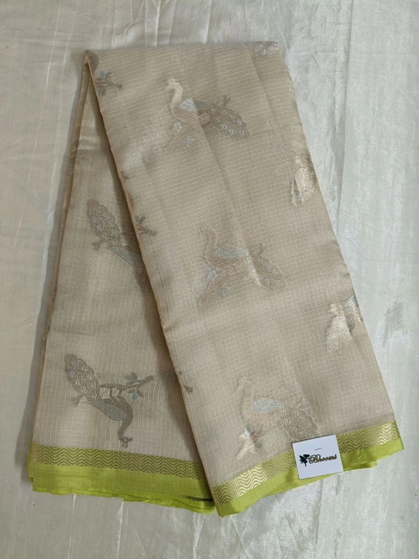 Silk Kota Saree - cream