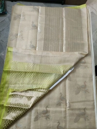 Silk Kota Saree - cream