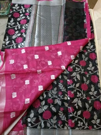 Silk Kota Saree - Black