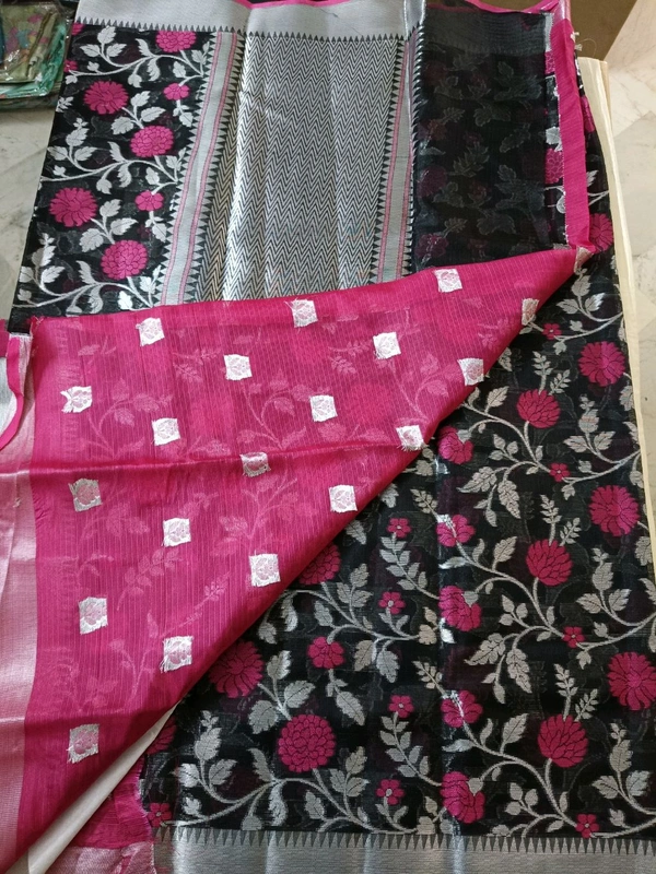 Silk Kota Saree - Black