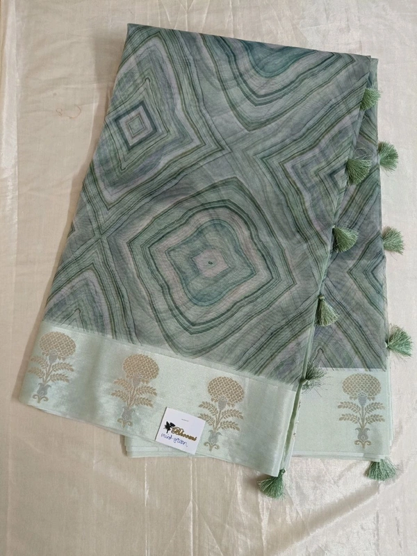 pure organza digital - Mint Green