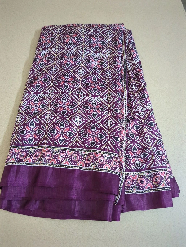 soft silk kantha - Cardinal Pink  6
