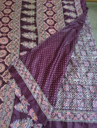 soft silk kantha - Cardinal Pink  6