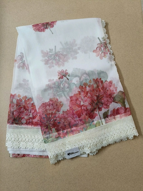 Soft Organza - white wit cream