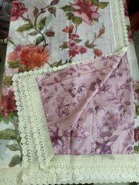 Soft Organza - white lotus