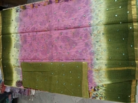 Pure Cotton Kota - Green, Peacocks