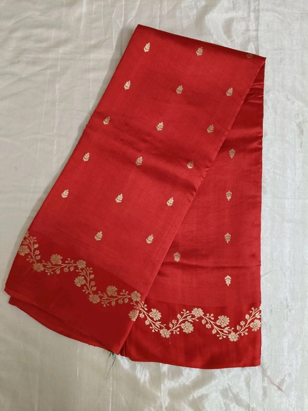 Pure Handloom Raw Mango - Red
