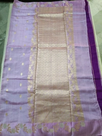 Pure Handloom Raw Mango - lavender