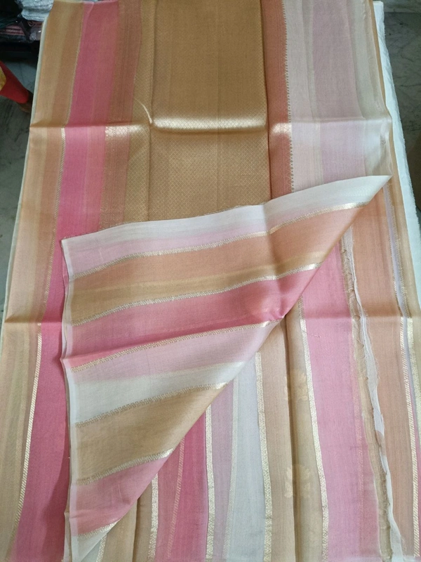 Pure Handloom Organza - Peach