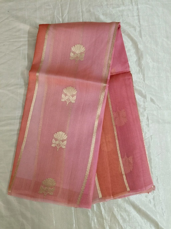 Pure Handloom Organza - orange