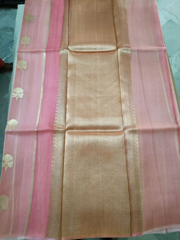 Pure Handloom Organza - orange