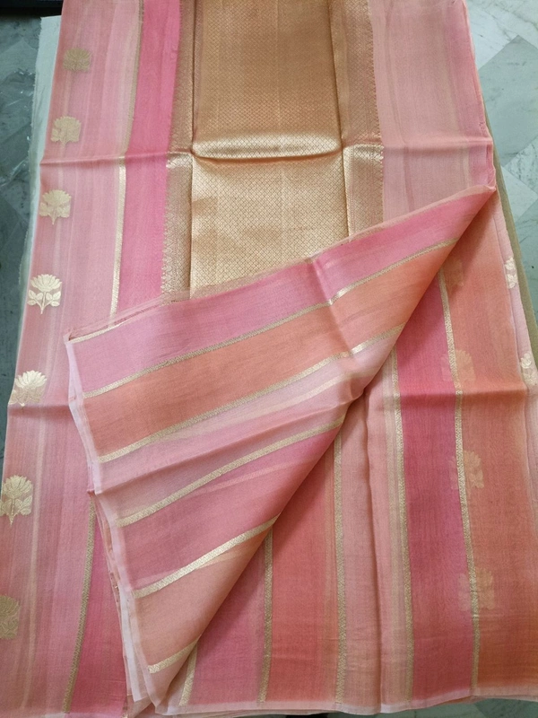 Pure Handloom Organza - orange