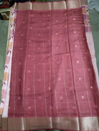 Chiniya With Handpaint - orange wit pink