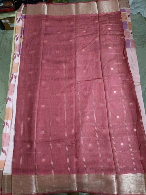 Chiniya With Handpaint - orange wit pink