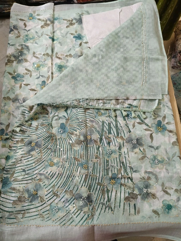 Lenin Printed Kanta - sea green 15