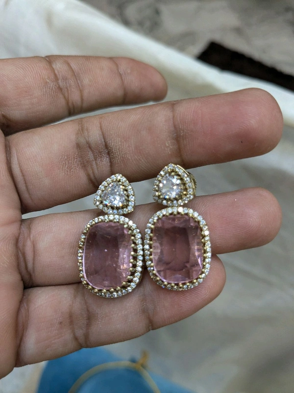Real Mossonite Victorian Set - Blush Pink