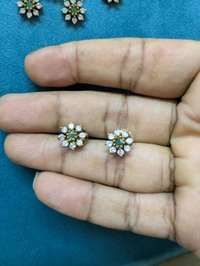 Black Beads  - Green