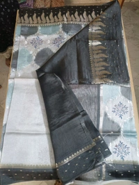Pure Raw Silk Designer - Gray