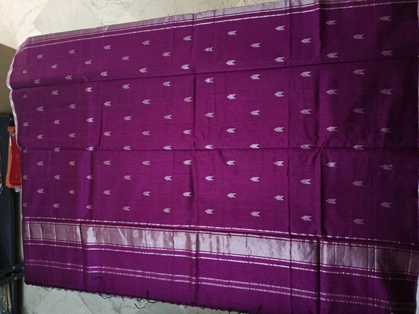 Pure Handloom Maheswari - Purple
