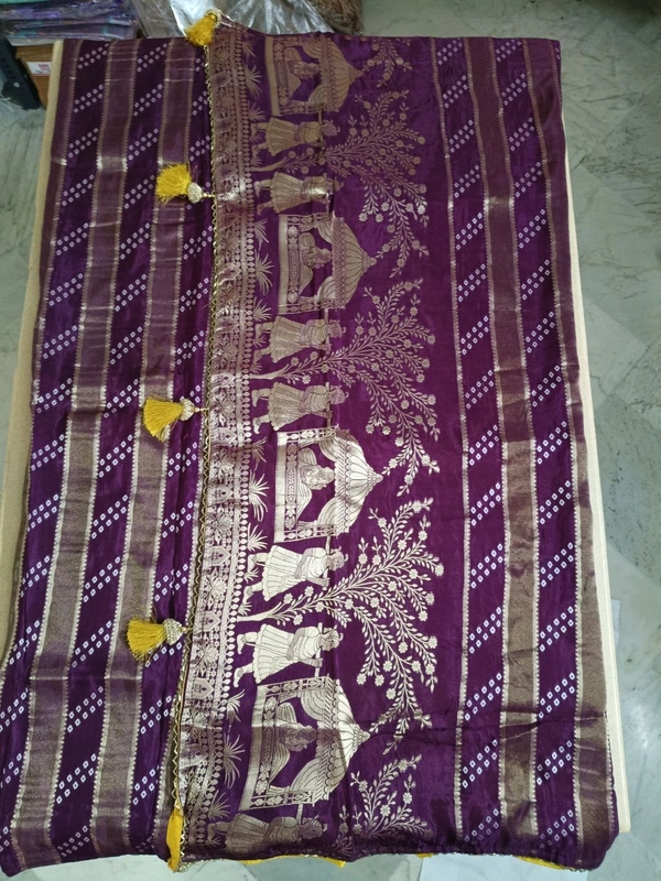 Russian Bandhini - Purple