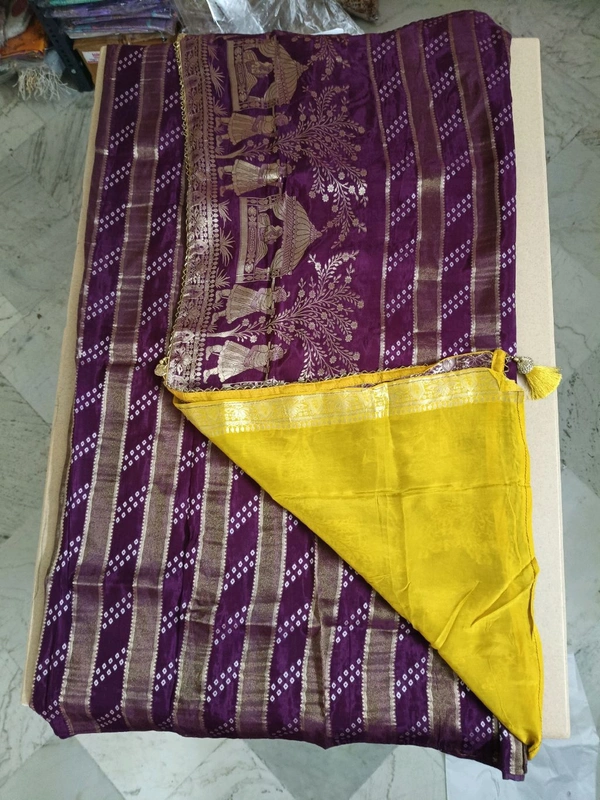 Russian Bandhini - Purple