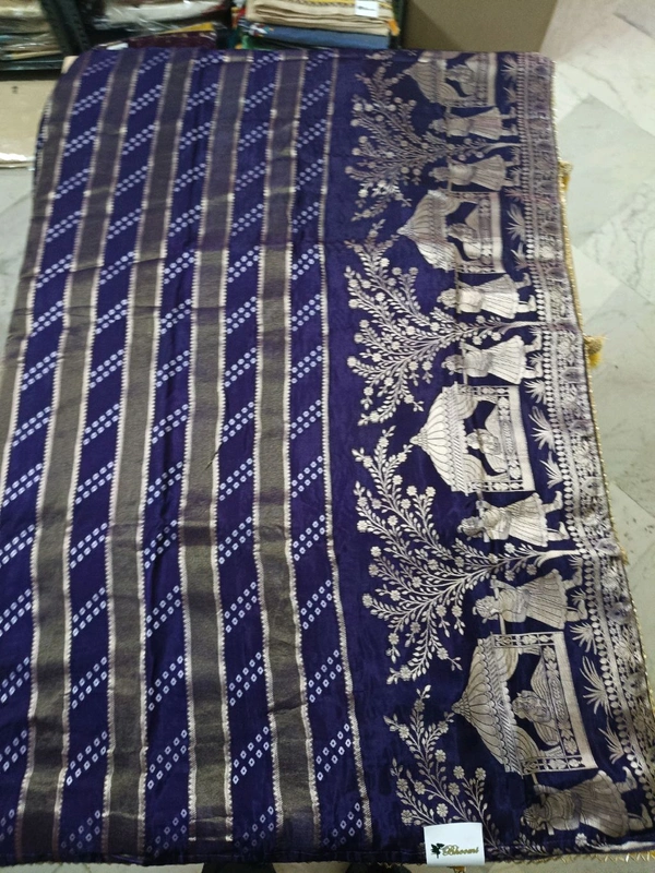 Russian Bandhini - Navy Blue