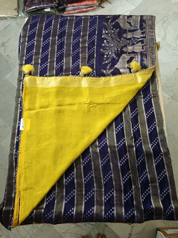 Russian Bandhini - Navy Blue