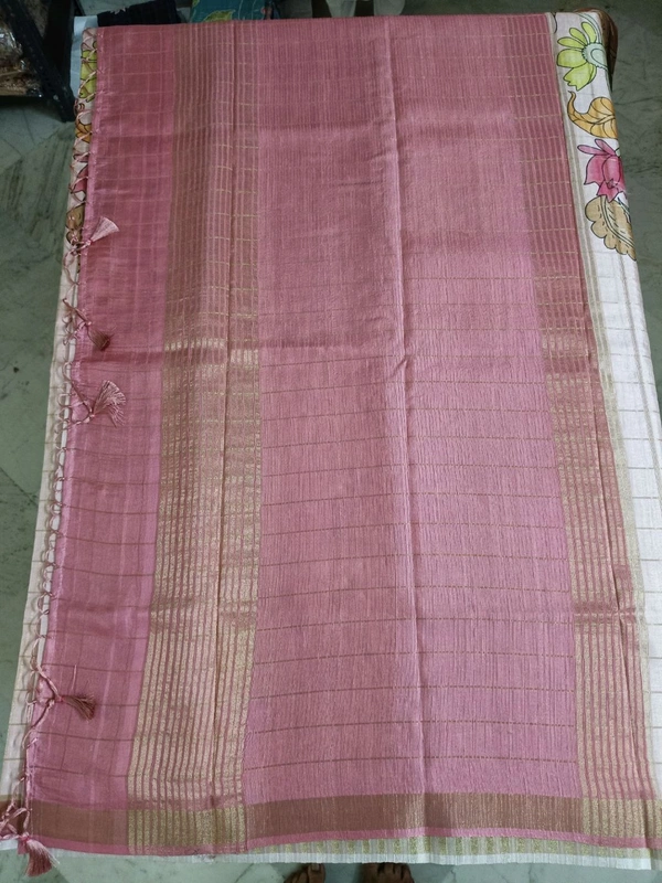 Tusser Hand Paint - Pink Lace