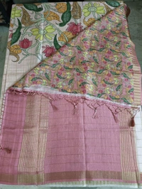 Tusser Hand Paint - Pink Lace