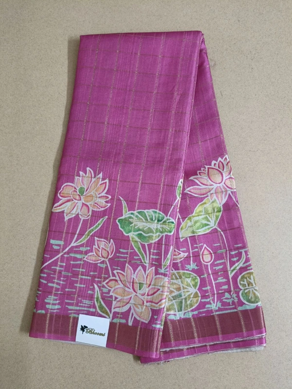 Tusser Hand Paint - pink