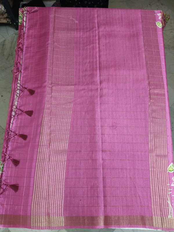 Tusser Hand Paint - pink