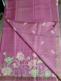 Tusser Hand Paint - pink