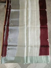 Pure Raw Silk - brown green