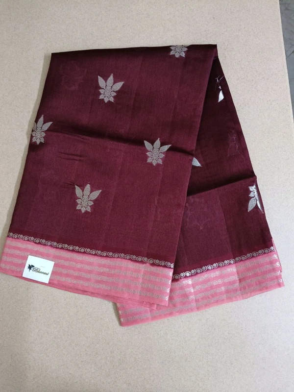 Pure Raw Silk - brown pink
