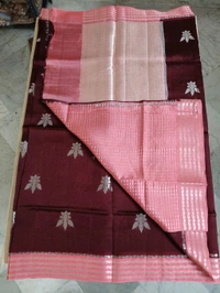 Pure Raw Silk - brown pink